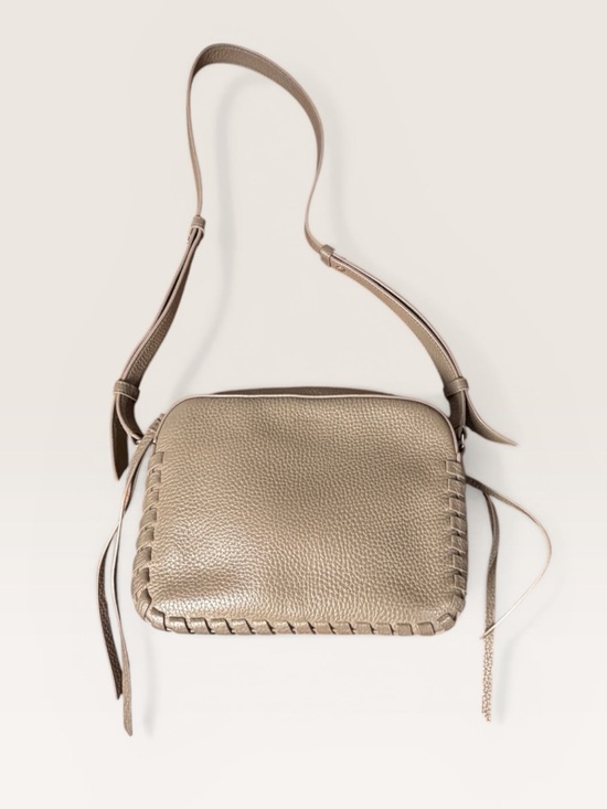 All Saints Handbags - AllSaints Leather Bag Woven Detail Taupe
